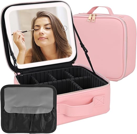 Travel Makeup Kit With LED Mirror
